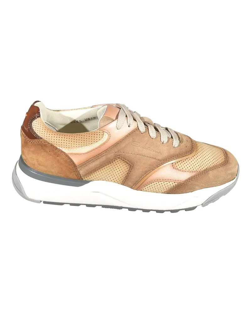 Santoni Sneaker - Hellbraun Hellbraun