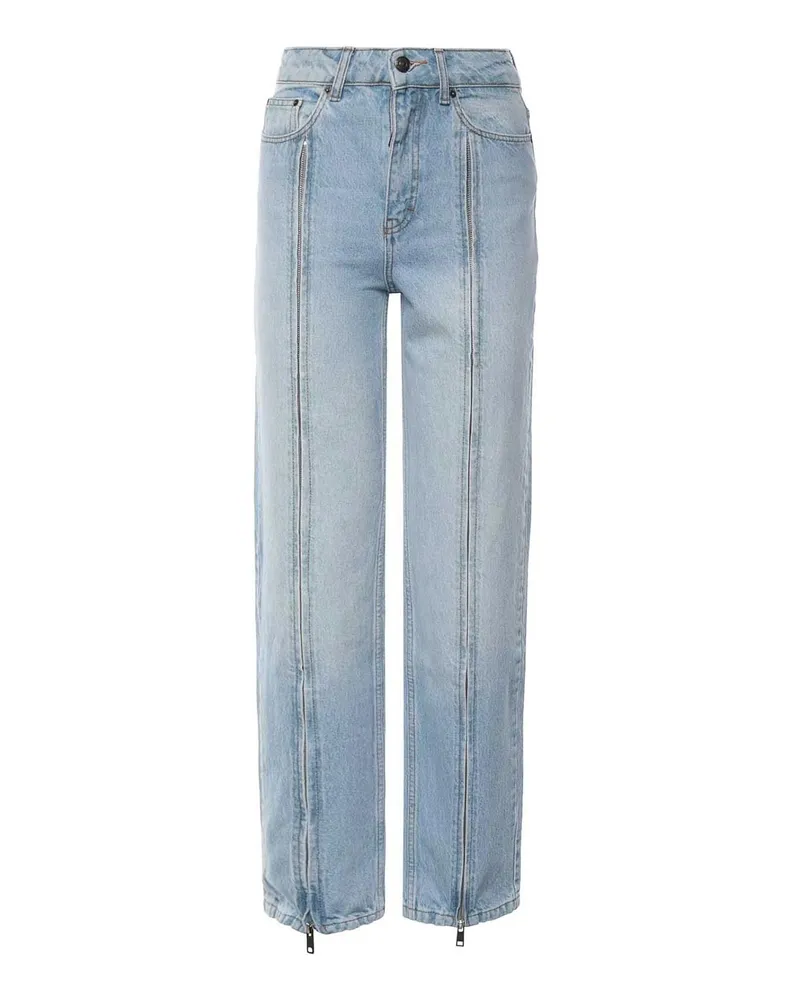 ROTATE Birger Christensen Straight Leg Jeans - Hellblau Hellblau