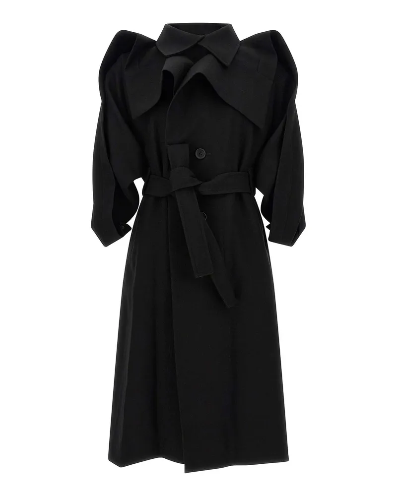 Issey Miyake Trenchcoat - Schwarz Schwarz