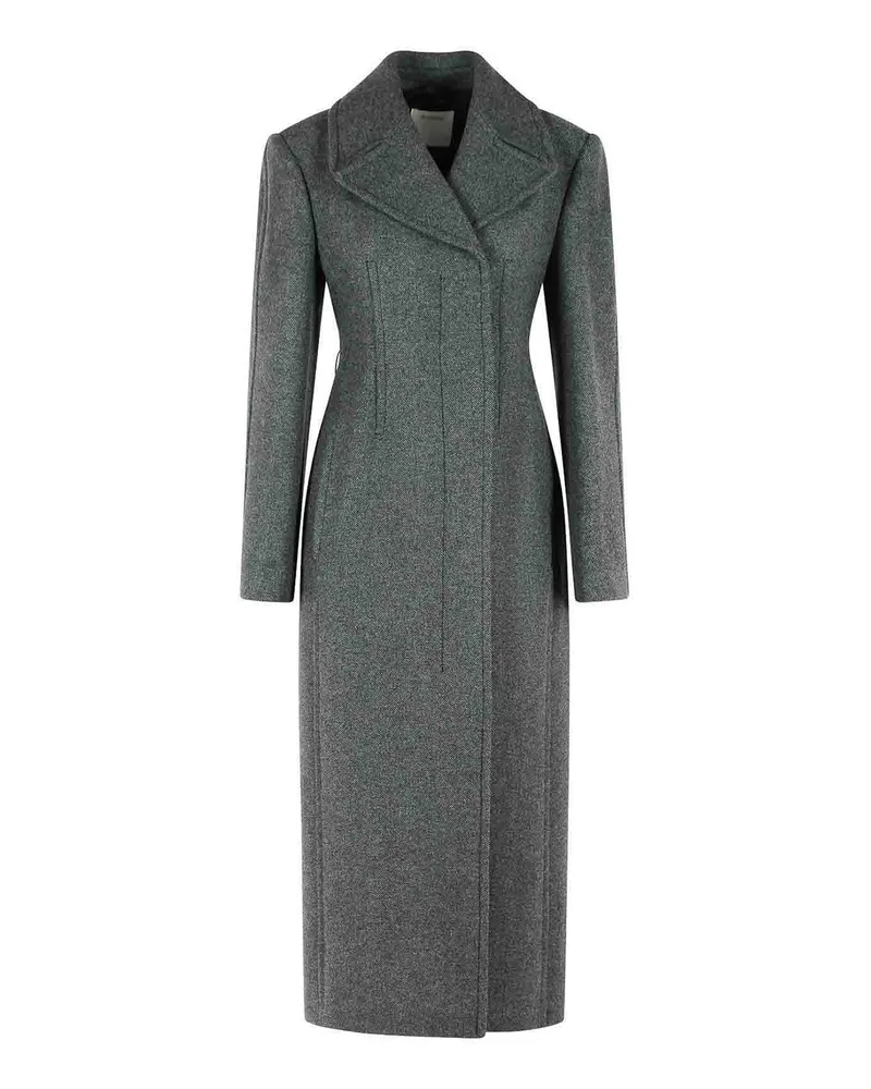 SPORTMAX Langer Mantel - Grau Grau