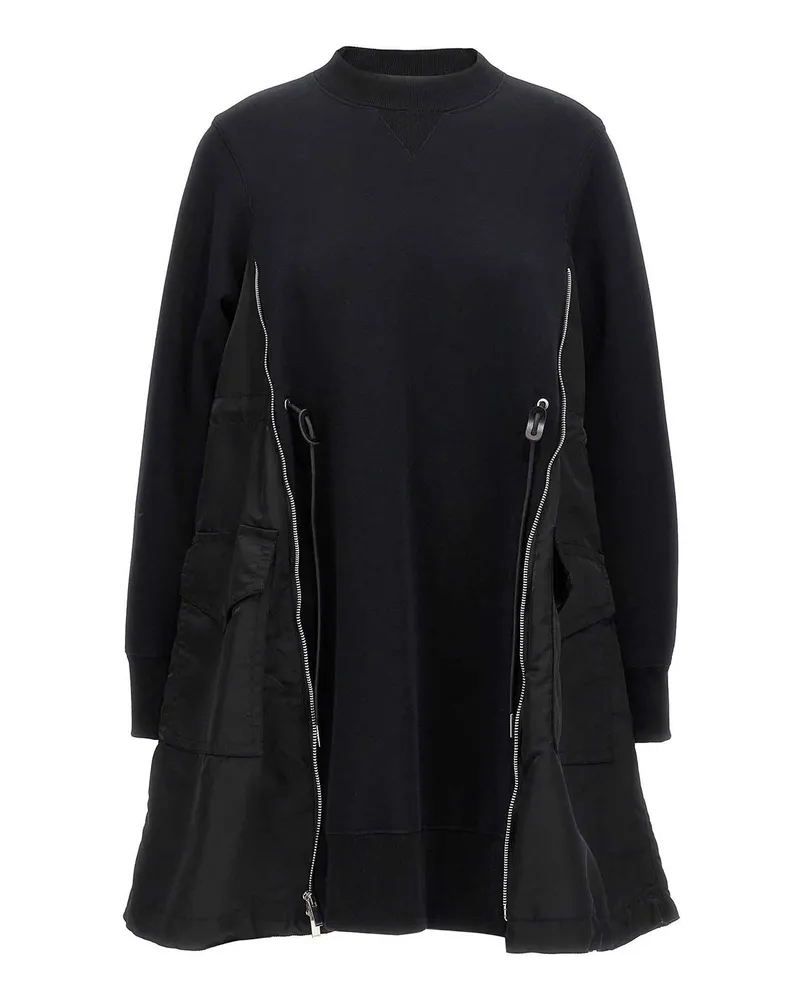 Sacai Kurzes Kleid - Schwarz Schwarz