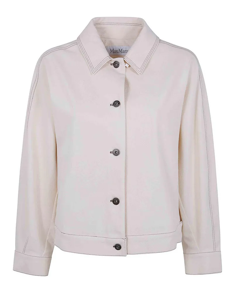 Max Mara Jeansjacke - Weiß Weiß