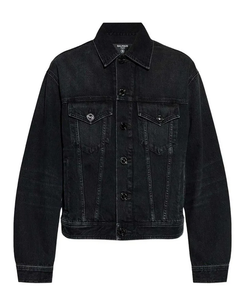 Balmain Jeansjacke - Schwarz Schwarz