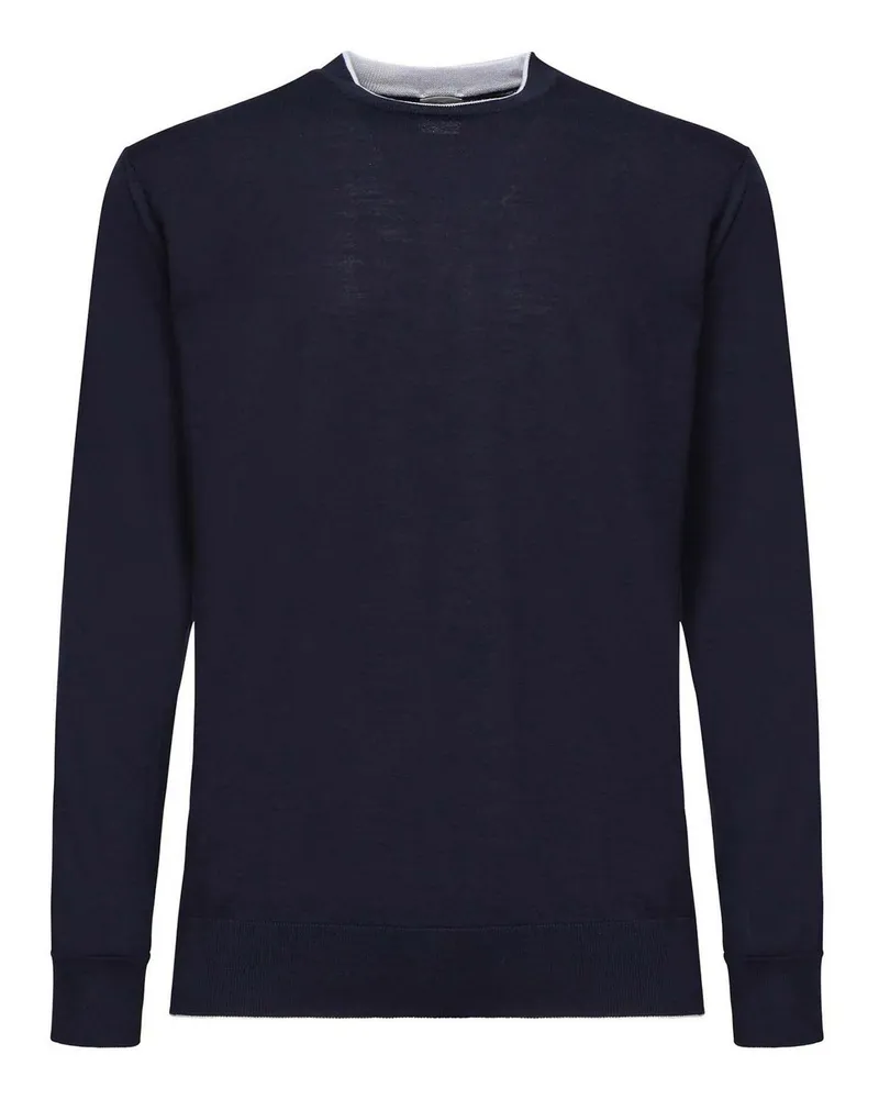 Eleventy Rundhalspullover - Blau Blau