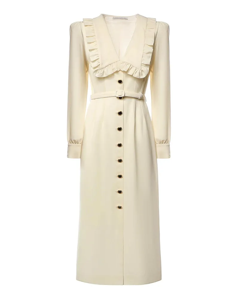 Alessandra Rich Knielanges Kleid - Creme Creme