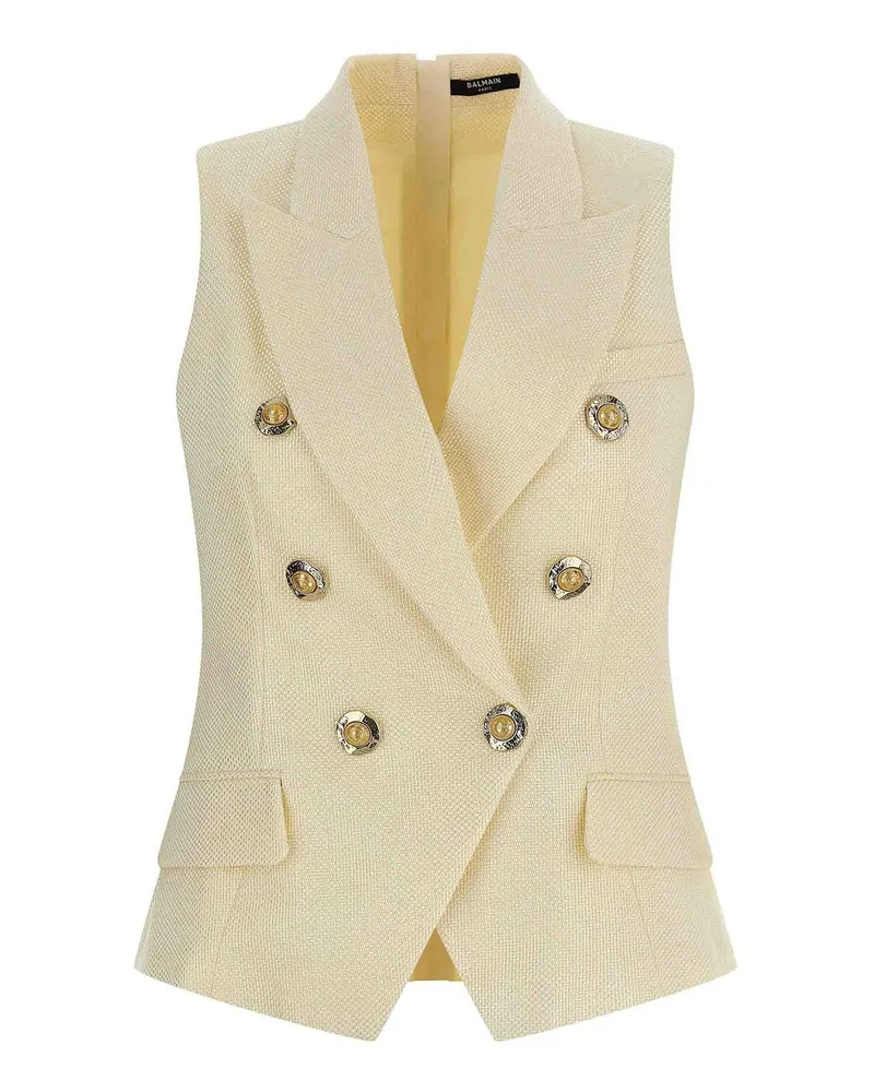 Balmain Weste - Weiß Weiß