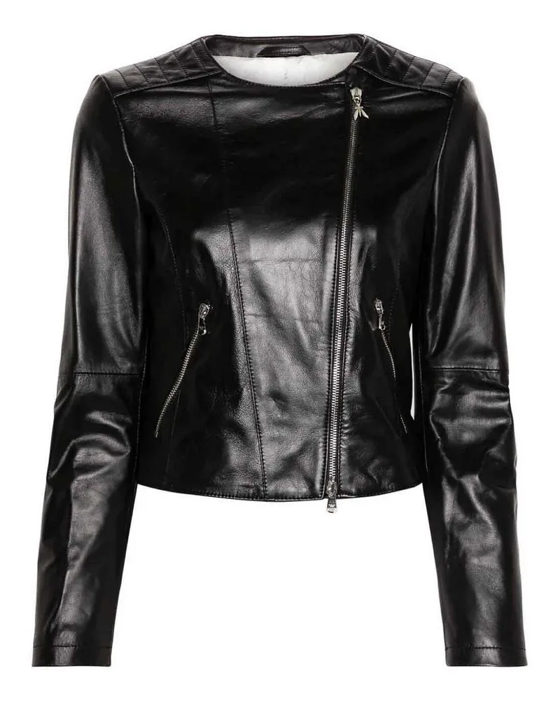 Patrizia Pepe Lederjacke - Schwarz Schwarz