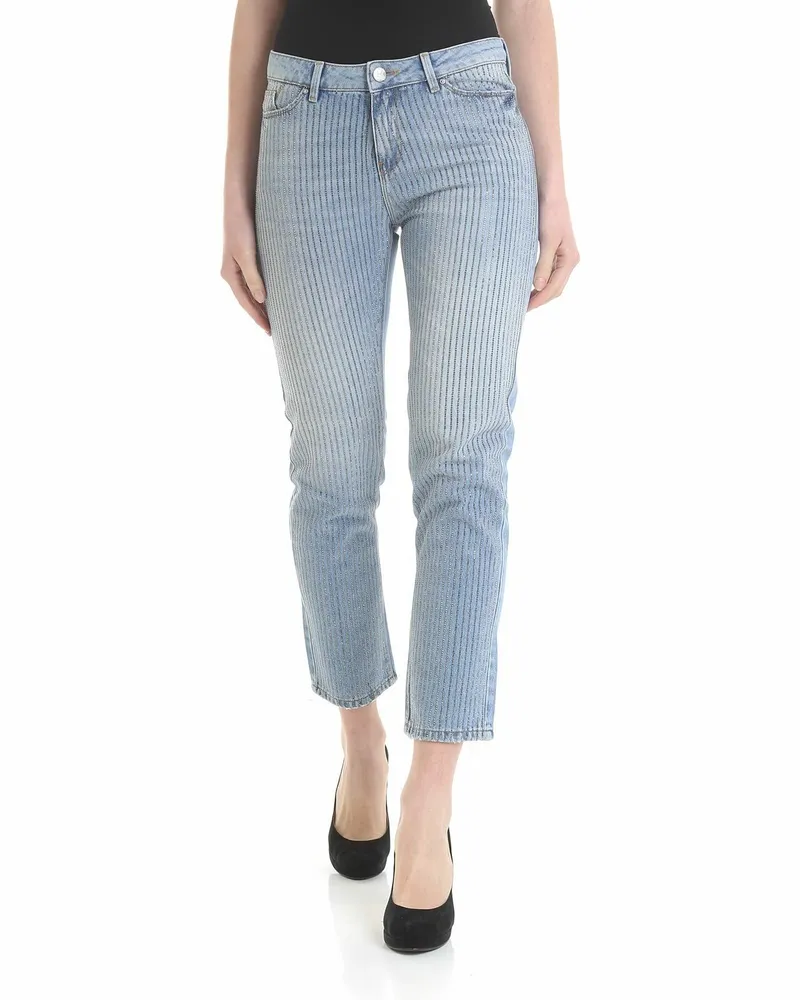 Karl Lagerfeld Straight Leg Jeans - Hellblau Hellblau