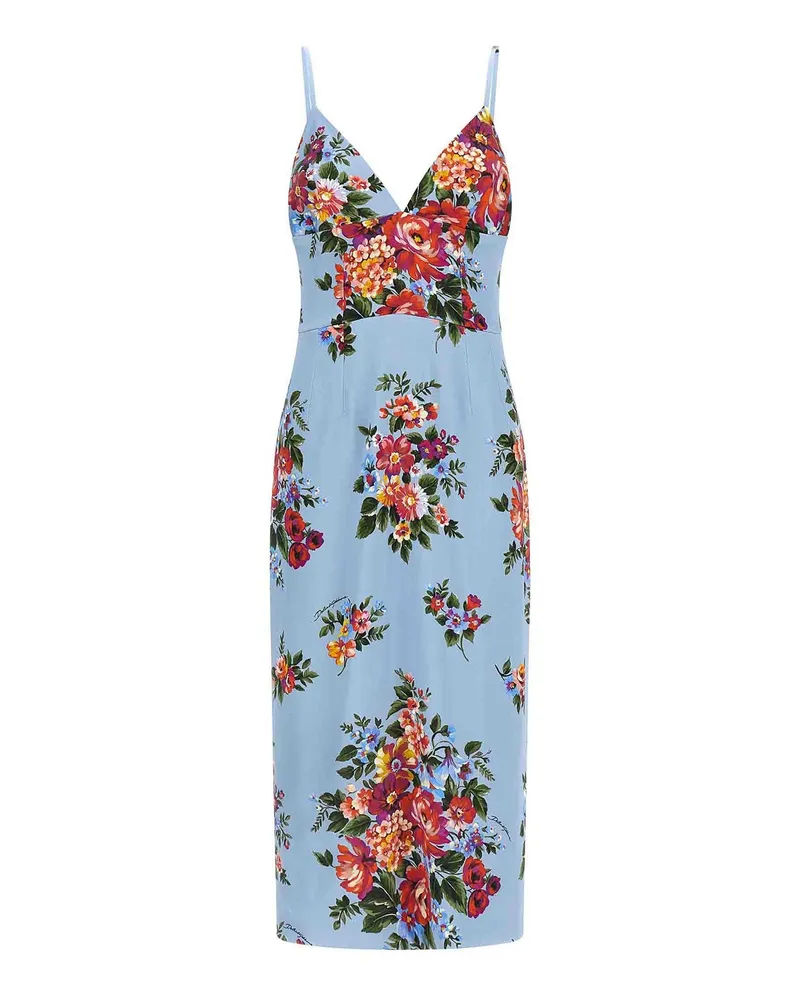 Dolce & Gabbana Knielanges Kleid - Hellblau Hellblau