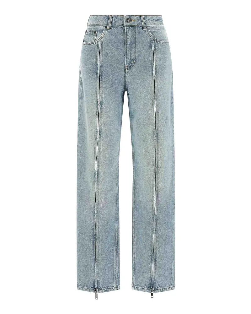 ROTATE Birger Christensen Straight Leg Jeans - Hellblau Hellblau