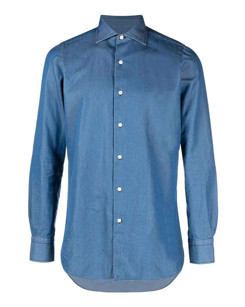 Finamore 1925 Hemd - Blau Blau