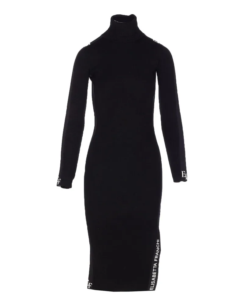 Elisabetta Franchi Knielanges Kleid - Schwarz Schwarz