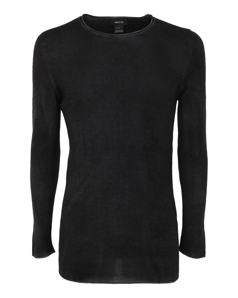Avant Toi Rundhalspullover - Schwarz Schwarz