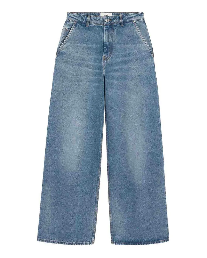 AMI Paris Straight Leg Jeans - Blau Blau