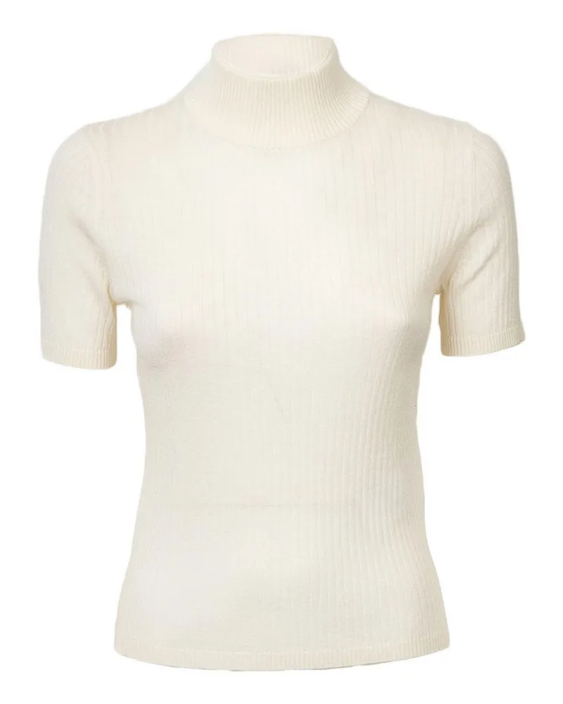 Max Mara Rollkragenpullover - Weiß Weiß
