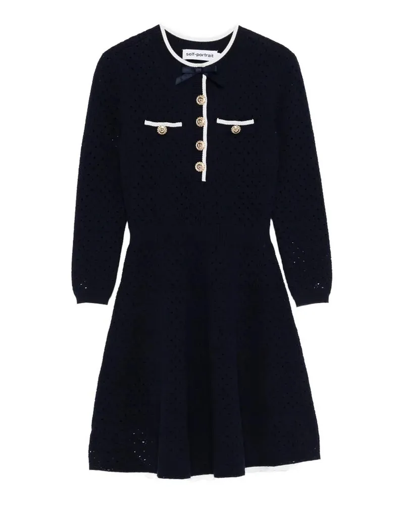 Self-Portrait Kurzes Kleid - Dunkelblau Dunkelblau