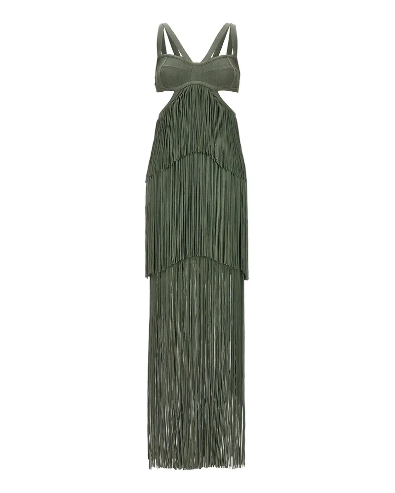 Hervé Léger Knielanges Kleid - Grün Grün
