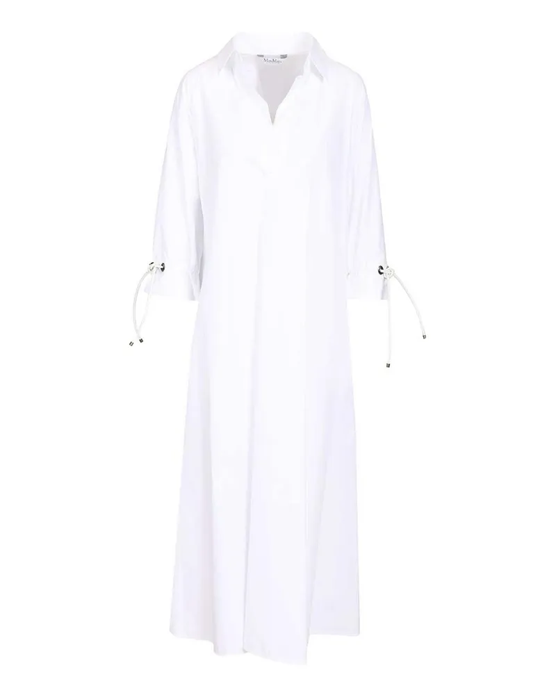 Max Mara Knielanges Kleid - Weiß Weiß