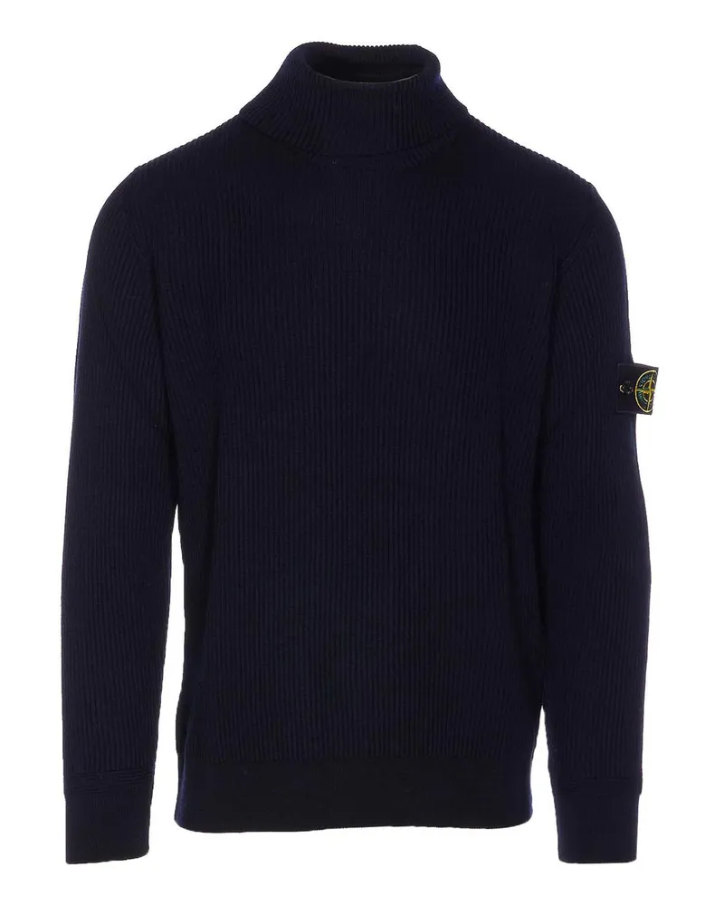 Stone Island Rundhalspullover - Blau Blau