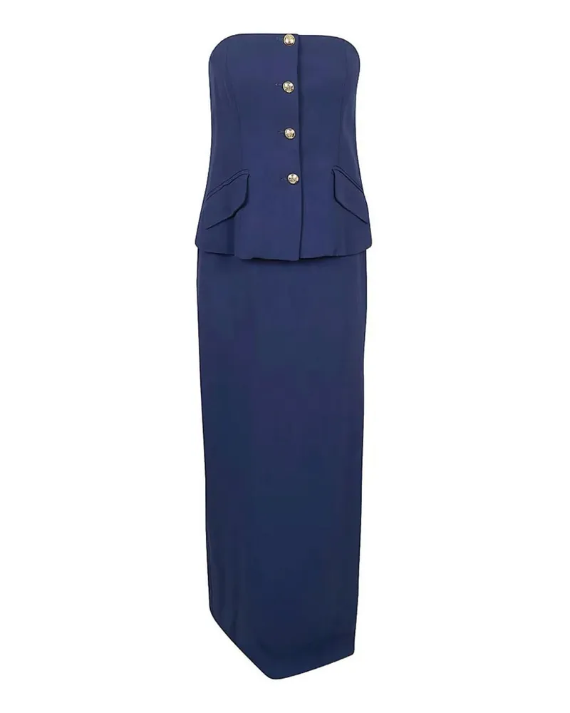 Ralph Lauren Knielanges Kleid - Denim Blau