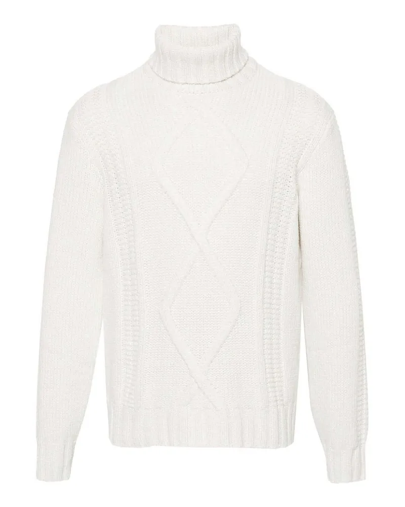Brunello Cucinelli Rollkragenpullover - Weiß Weiß