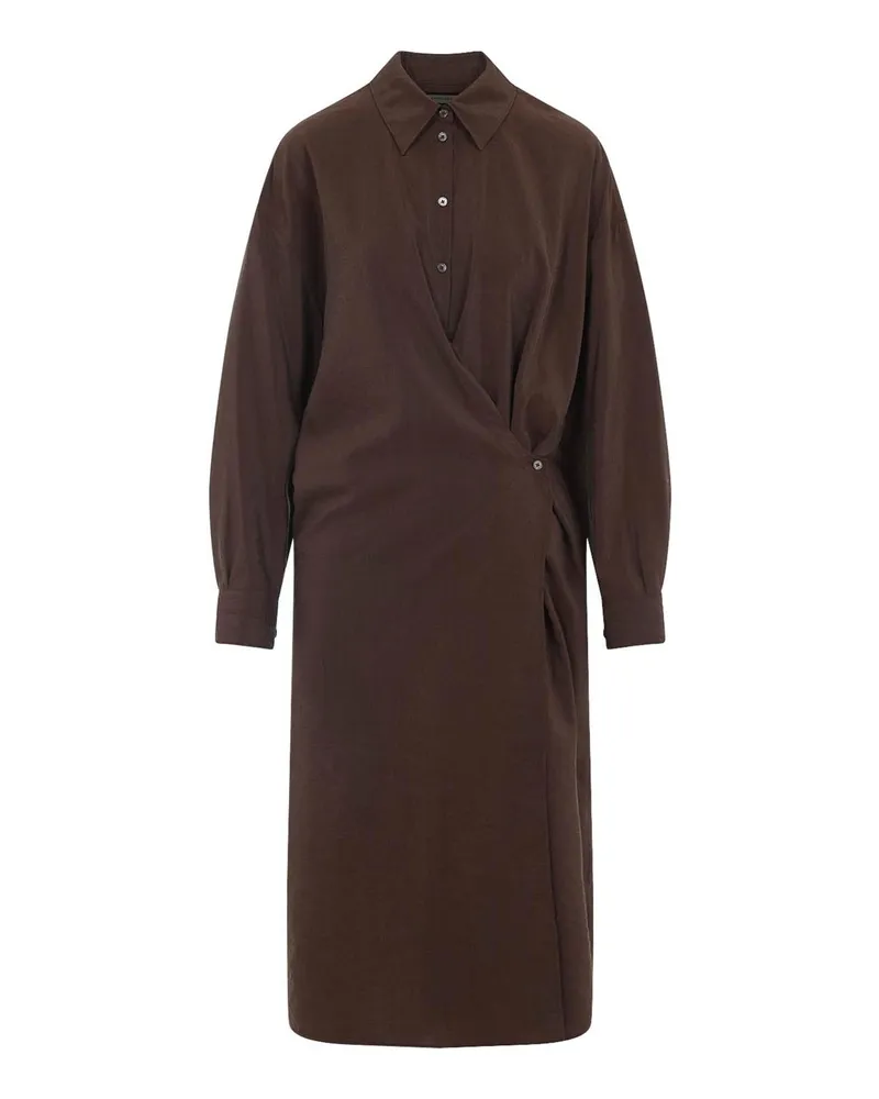 Christophe Lemaire Knielanges Kleid - Braun Braun