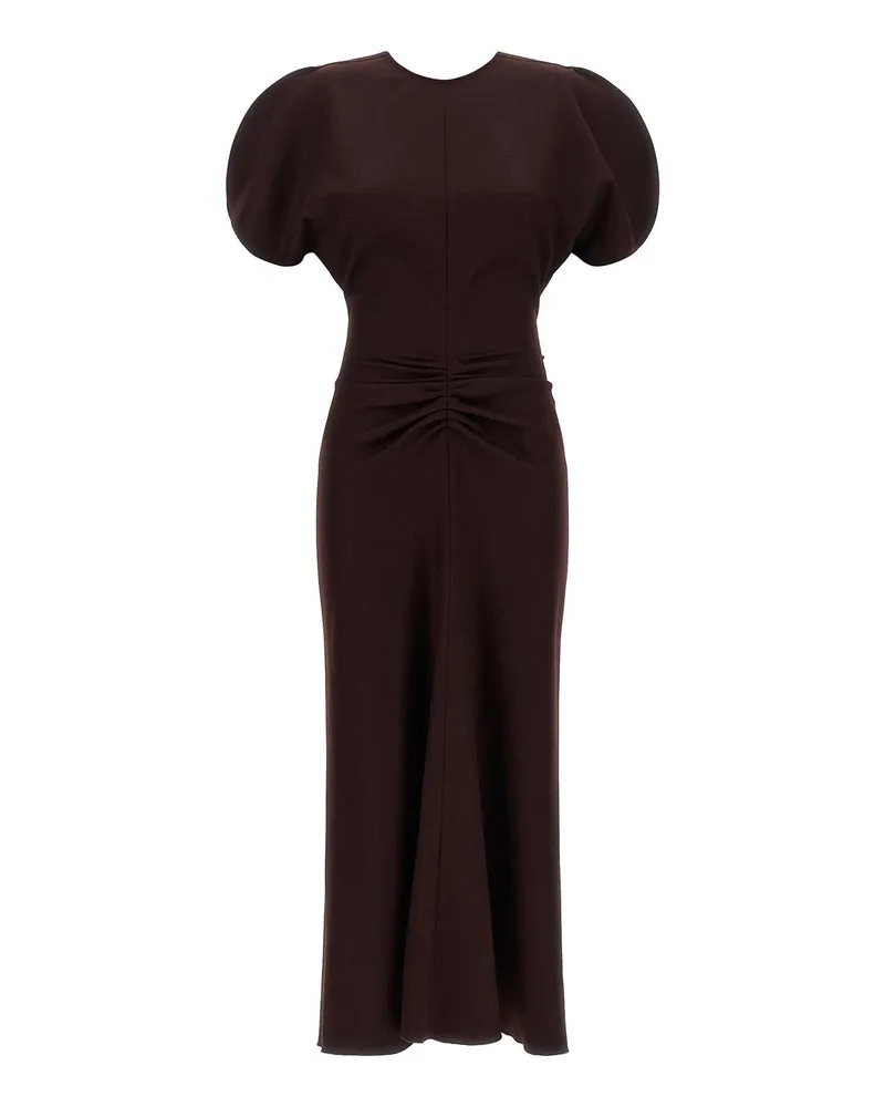 Victoria Beckham Knielanges Kleid - Dunkelrot Dunkelrot