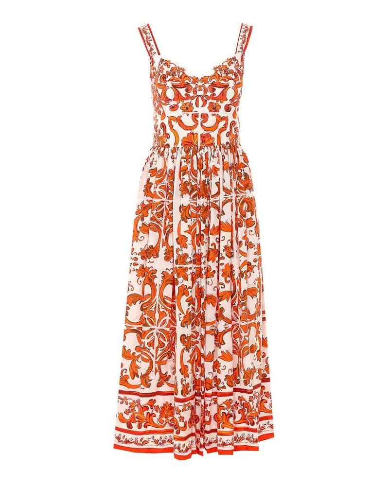 Dolce & Gabbana Knielanges Kleid - Orange Orange