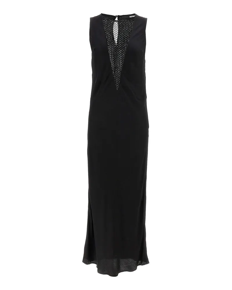 ROTATE Birger Christensen Knielanges Kleid - Schwarz Schwarz