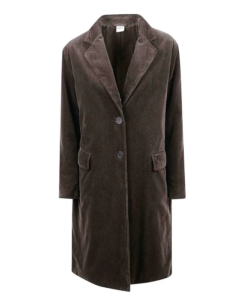 ASPESI Knielanger Mantel - Braun Braun