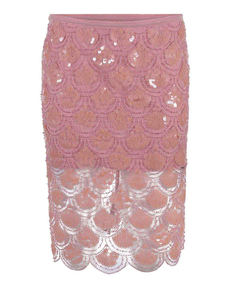 ROTATE Birger Christensen Midirock - Nude Nude