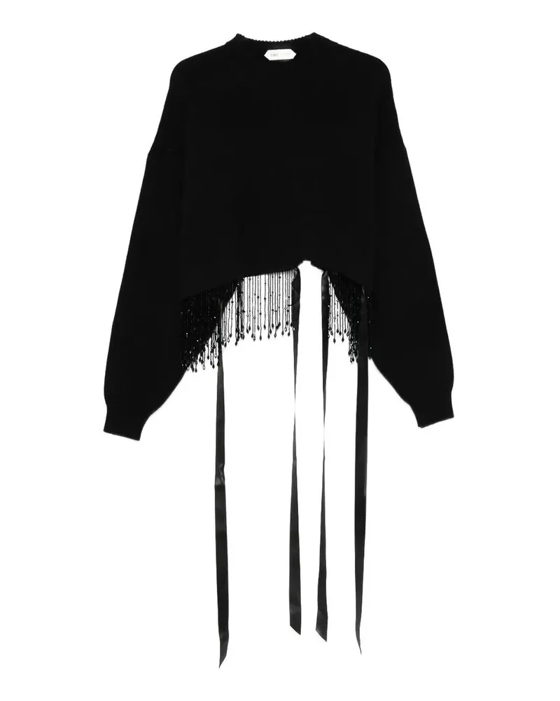 Alberta Ferretti Rundhalspullover - Schwarz Schwarz