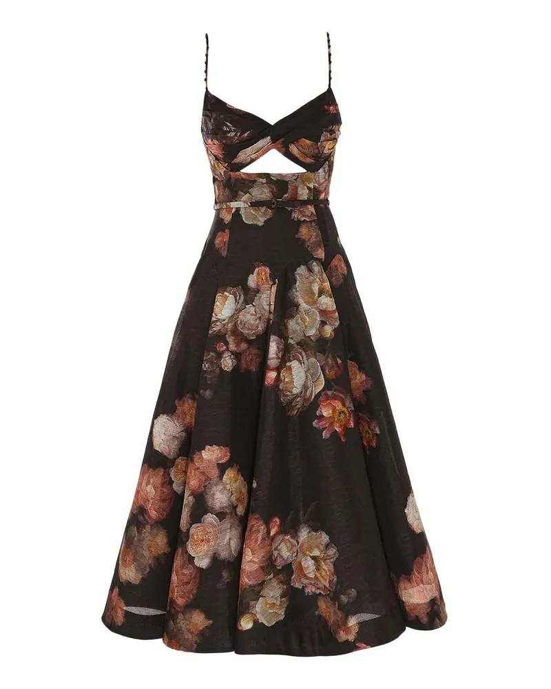 Zimmermann Knielanges Kleid - Bunt Bunt