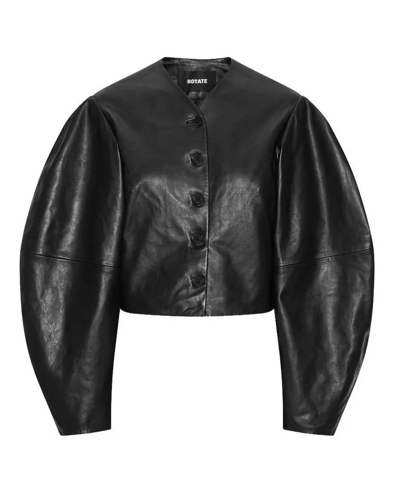 ROTATE Birger Christensen Lederjacke - Schwarz Schwarz