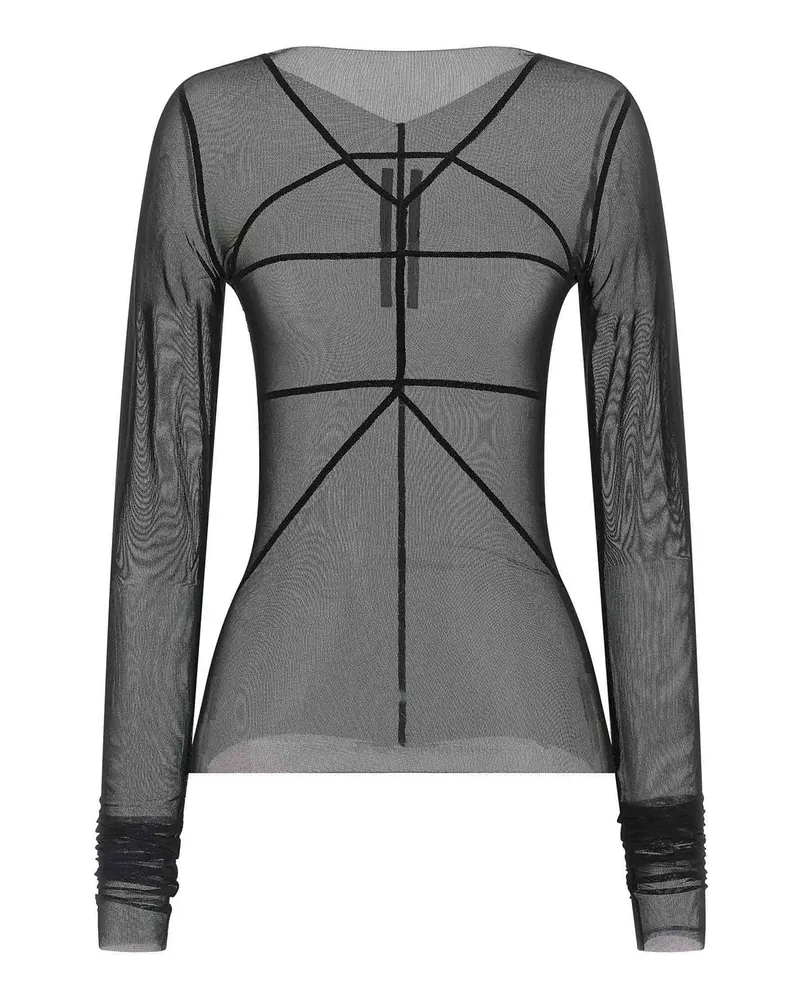 Rick Owens Rundhalspullover - Schwarz Schwarz