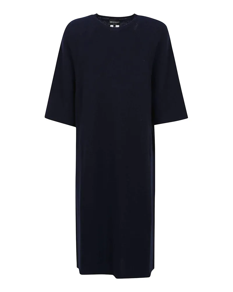 Emporio Armani Knielanges Kleid - Blau Blau