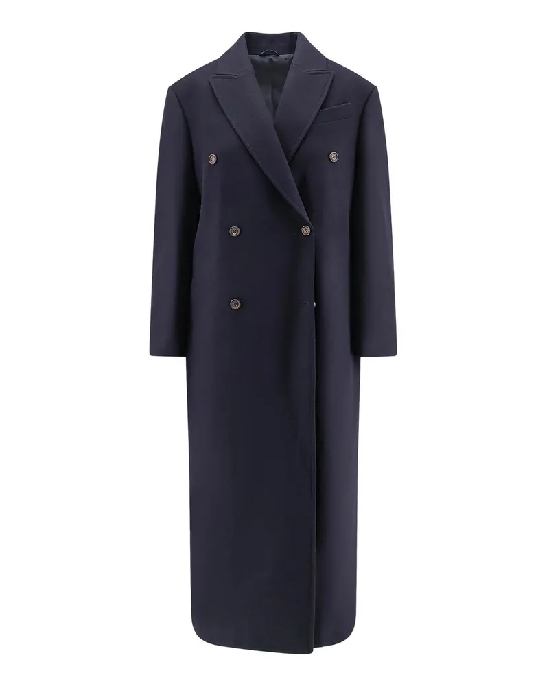 Brunello Cucinelli Kurzer Mantel - Dunkelblau Dunkelblau