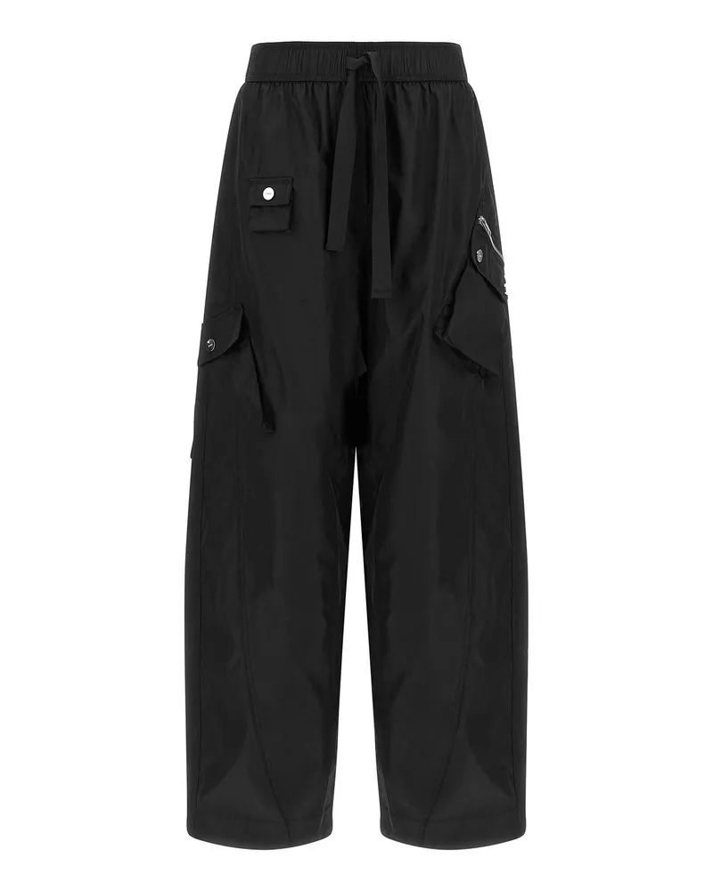 Ganni Casual Hose - Schwarz Schwarz