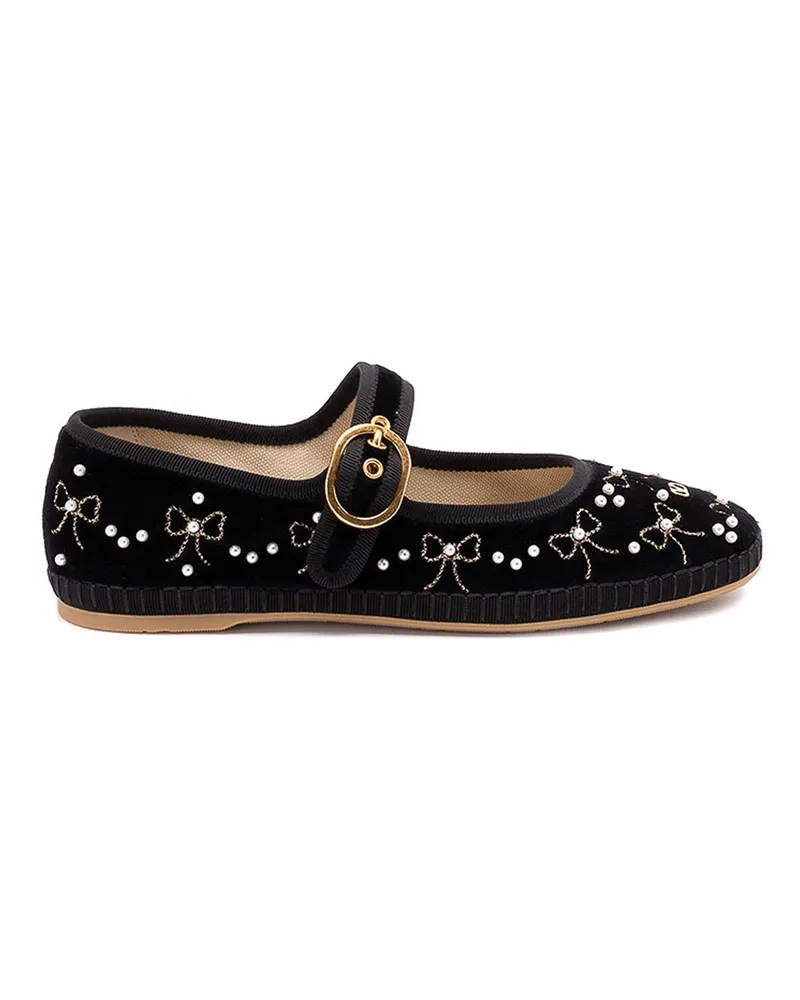 Valentino Garavani Ballerinas - Schwarz Schwarz