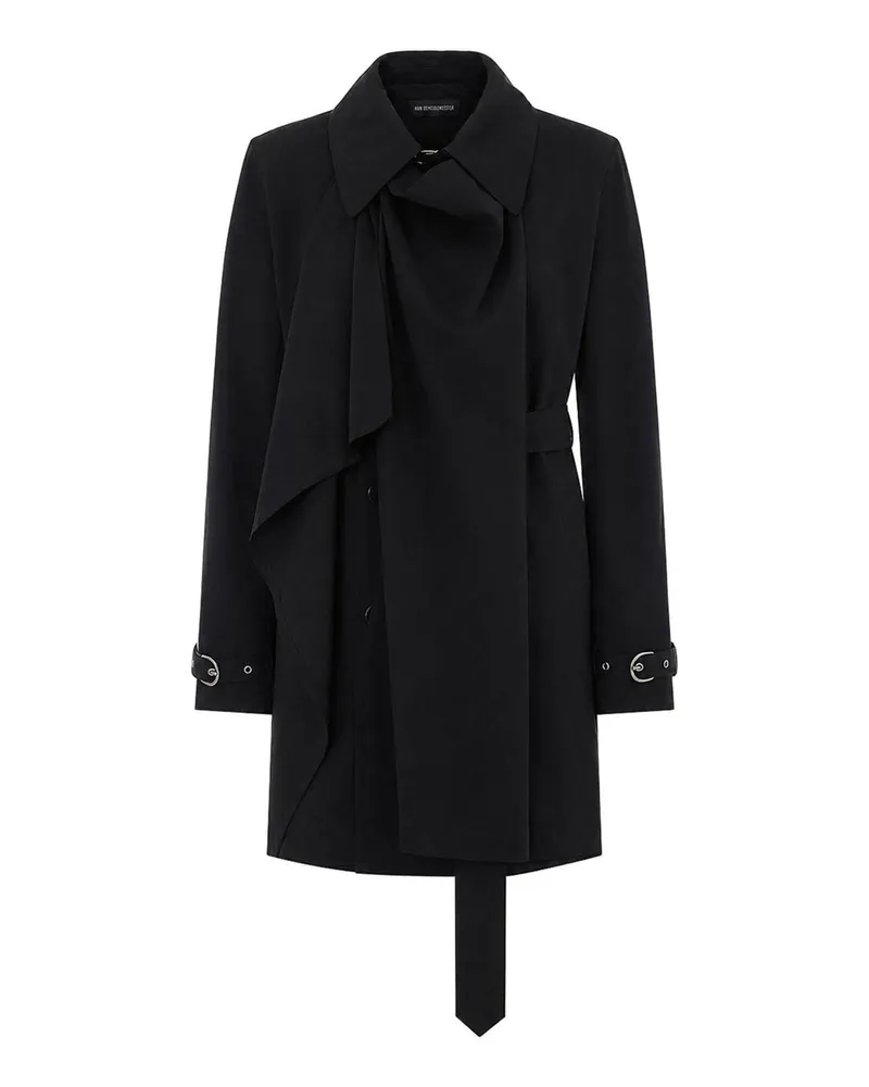 Ann Demeulemeester Trenchcoat - Schwarz Schwarz