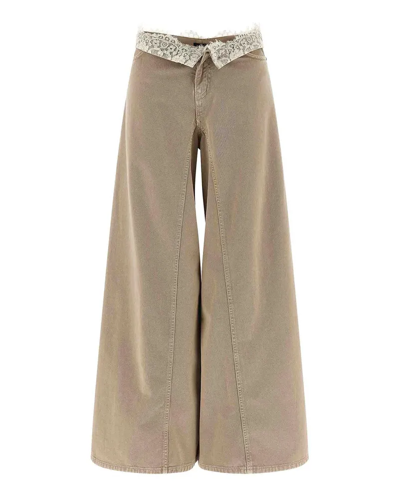 Pinko Straight Leg Jeans - Beige Beige