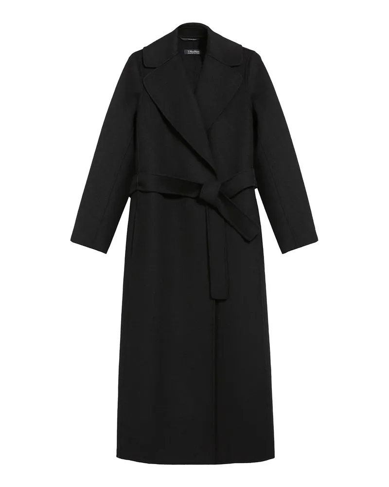 Max Mara Knielanger Mantel - Schwarz Schwarz