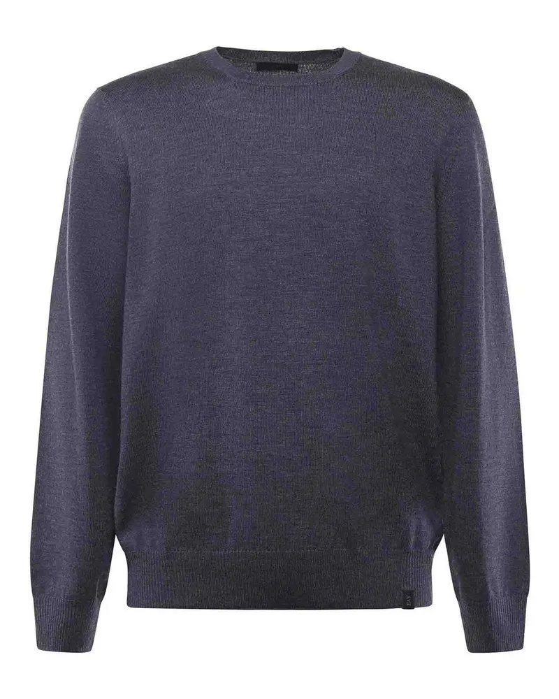Fay Rundhalspullover - Blau Blau