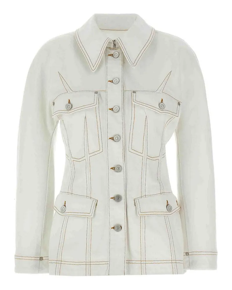 Givenchy Jeansjacke - Weiß Weiß