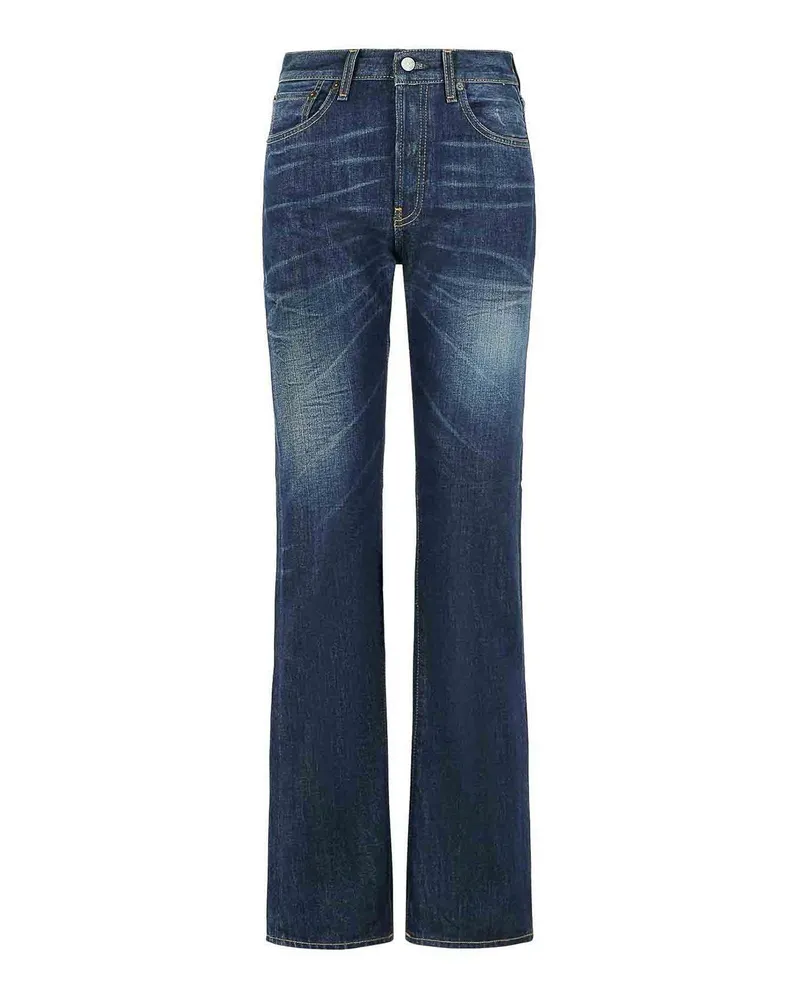 Acne Studios Straight Leg Jeans - Blau Blau