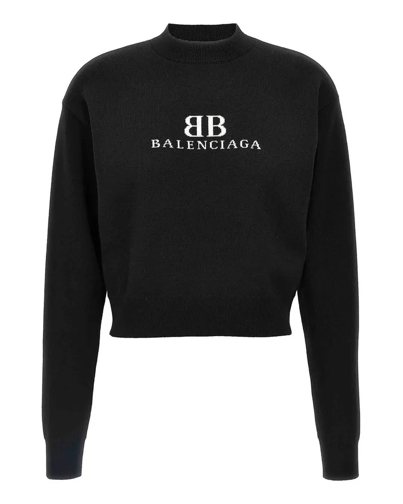 Balenciaga Rundhalspullover - Weiß Weiß