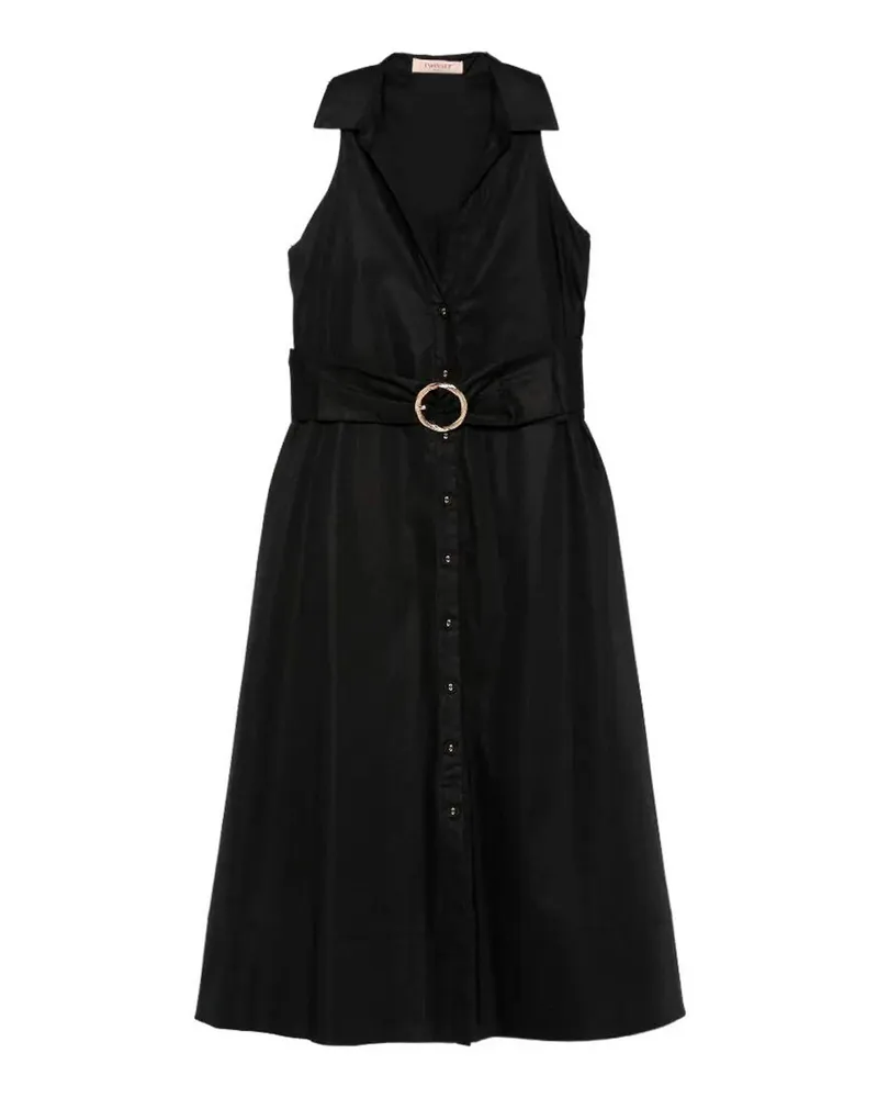 Twin-Set Knielanges Kleid - Schwarz Schwarz