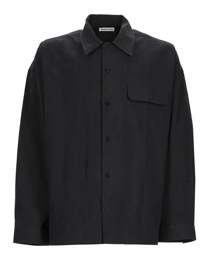 YMC Hemd - Schwarz Schwarz