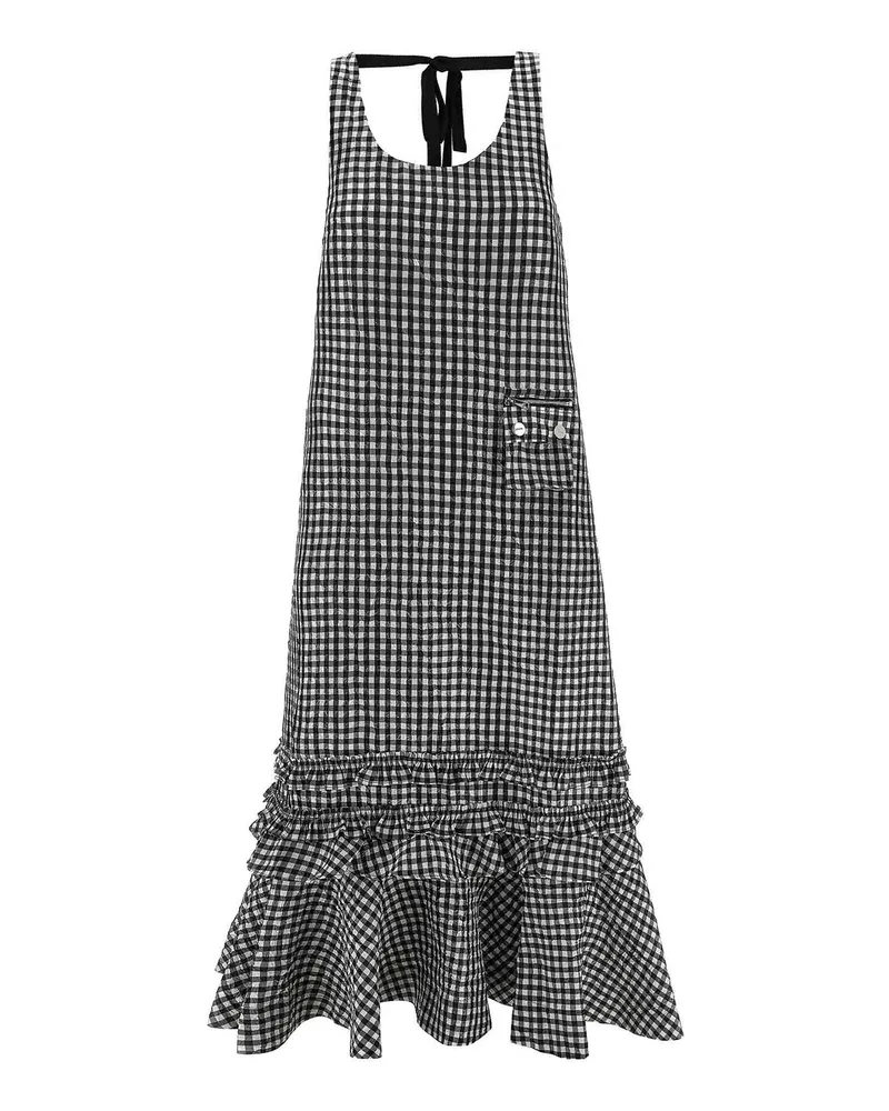 Ganni Maxikleid - Schwarz Schwarz