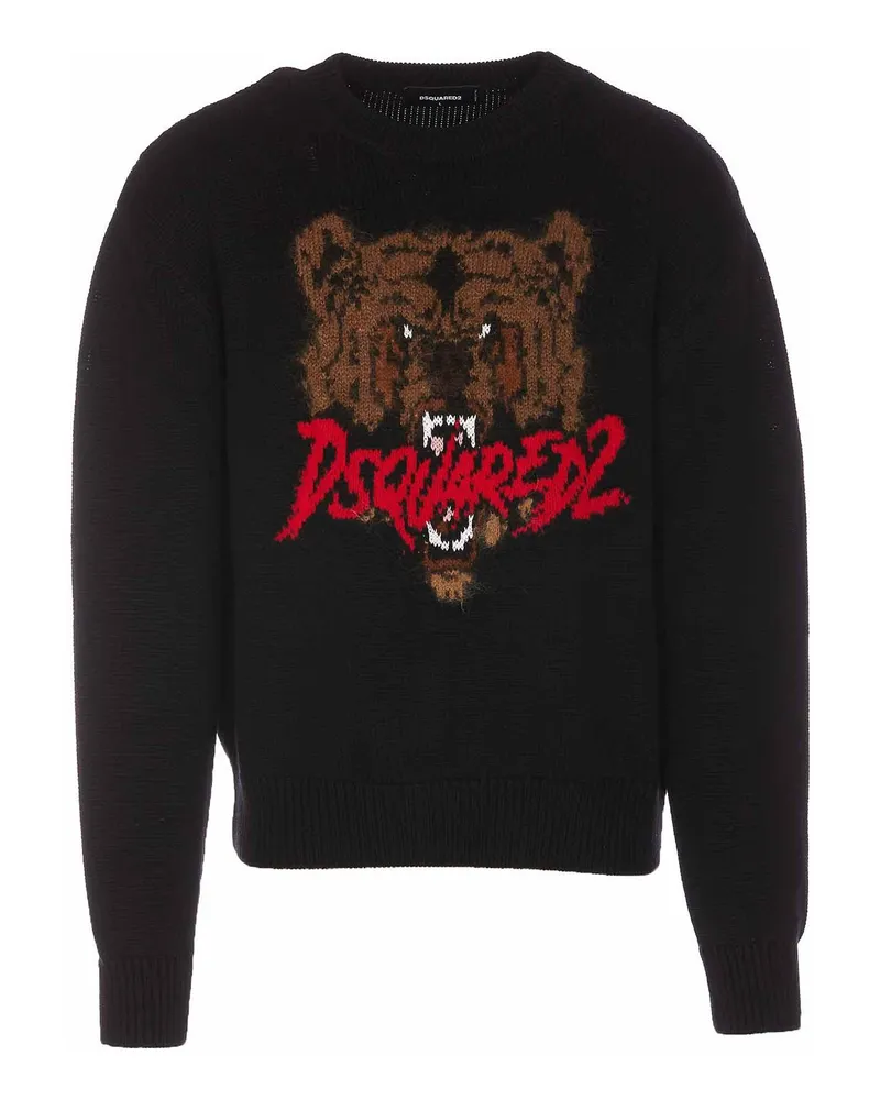 Dsquared2 Rundhalspullover - Schwarz Schwarz